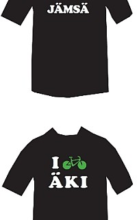 Jämsän ja Äänekosken I Cycle -paidat.